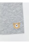 White Bear Printed Baby Boy Beanie 3-Piece - 2