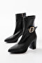 7cm Heeled Boots with Stretch Buckle - 4
