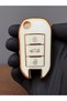 Silicone Key Case Cover for Citroen Berlingo C-Elysee Peugeot 508 3008 5008 Opel with 3 Buttons White