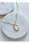 Steel Sedefli End Necklace