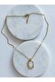 Steel Sedefli End Necklace - 2