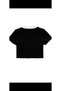 Polo Neck Black T-Shirt Ataturk Printed Crop Short Sleeve Cotton 10 November - 2