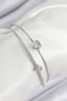Brass Zircon Stone Heart Model Silver Color Women's Bracelet Tj-Bb7870
