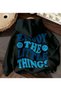 Enjoy the Little Things Printed Women'S/Men's Unisex Oversize Hooded 3-Thread Sweatshirt