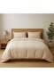 Bedding Set Double''Duvet Cover+Elastic Fitted Sheet+2 Pillowcases'' 100% Cotton Solid Color