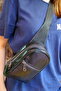 Genuine Leather, Handmade, with Pockets, Woven Lining, Unisex Body and Shoulder Bag - 3