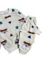 Boy's Cotton Ecru Color Elephant Car Patterned Long Sleeve Seasonal Pajama Set - 4