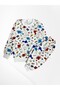 Boy's Cotton Ecru Dinosaurs Patterned Long Sleeve Seasonal Pajama Set - 2
