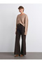 72033 100% Cotton Wide Fit Colorful Denim Trousers-Dark Brown - 3