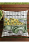 Floral Pattern Printed Velvet Throw Pillow Cover 43X43Cm - 2