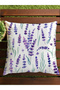 Lady and Flower Printed Velvet Throw Pillow Cover 43X43Cm - 2