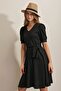 Bdart Belted Button Detail V-Neck Midi Knit Dress - 4