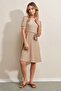 Bdart Belted Button Detail V-Neck Midi Knit Dress - 3