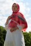 Prestige Vintage Pattern Shawl - Coral