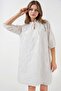 Bdart Lace Embroidered Mini Dress with Lace-Up Detail