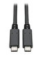 مجموعة من 4 كابلات - كابل USB من النوع C إلى كابل USB من النوع C بطول 1.8 متر - أسود - 3
