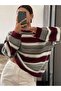 Women's Striped Oversize Sweater, Women's Sweater - 2