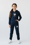Hooded Girls Tracksuit Set with Kangaroo Pockets and Smile Print