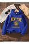 Winter Hooded Sweatshirt, Kids New York Manhattan Printed