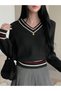 Women's Striped Nefti Oversized Sweater, Women's Sweater - 4