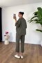 Ilara Khaki Zippered Suit - 4