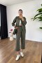 Ilara Khaki Zippered Suit - 2