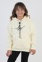 Hooded Love Printed Girls' Sweatshirt with Kangaroo Pocket - 6