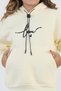 Hooded Love Printed Girls' Sweatshirt with Kangaroo Pocket - 5