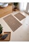 Lumora Cotton Bath Mat Set (60X100)(50X60) Brown-001