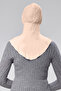 Women's Practical Hijab with Sports Neck Collar, Attached Bonnet, Combed Cotton Fabric S200 - Beige - 5