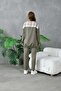 Women's Stone Detail Printed Top Sweatshirt - 2
