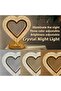 Touch-activated, 3-level lighting and charging heart-shaped light decor stand, 16 x 19 cm - 6