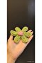 12X12 cm Woven Knitwear Flower Arma Sewing Applique Green - 3