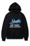 Unisex Stich Printed Oversize 100% Cotton Hooded Sweatshirt - 3