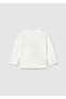 Cream Long Sleeve Printed Baby Boy T-Shirt 2070 - 2
