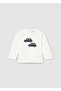 Cream Car Embroidered Baby Boy Long Sleeve T-Shirt 2072