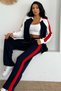 Women's Paneled Mandarin Collar Detailed Zip-Up Sporty Chic Modal Set - 7