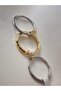 Steel Ring Silver Gold 3 Pieces 316L Quality Stainless Water Resistant - 2