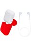 Protective AirPods Soft Silicone Charging Cover Pouch Case Sleeve with Cable Red - 2