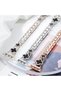 Apple Watch 38mm 40mm 41mm 42mm | Sparkle Diamond Cute 4 Leaf Clover Dressy Metal Band | Silver & Black - 5
