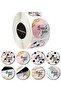 Pattern Thankyou Sticker Round [1 Inch][500 Stickers]