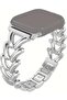 Apple Watch 38mm 40mm 41mm 42mm | Jewelry Herringbone Design Stainless Steel and | Silver - 3
