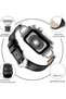 Apple Watch 38mm 40mm 41mm 42mm | Slim Thin Dressy Diamond Four Leaf Clover Bling Cute Leather Band | Black - 5