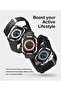 Apple Watch Ultra 2 / 1 [Watch Band + Case] | Fusion-X Guard Series | Black (White Index) - 5