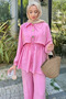Women's Stylish Button Detailed Alician Hijab Set - 4