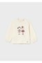 Baby Girl Appliqued Long Sleeve T-Shirt Stone 2075