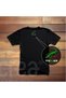 Texas Crocodile Design Printed Cotton Crew Neck T-Shirt Black - 5