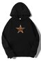 Unisex Oversize Leopard Star Pattern Hoodie