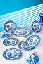 طقم تقديم Vintage Blue مكوّن من 8 قطع - 3