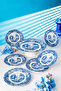 طقم تقديم Vintage Blue مكوّن من 8 قطع - 5